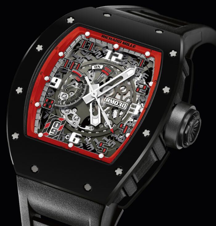 Review Richard Mille Automatic Declutchable Rotor RM 030 Black Night mens watch replica - Click Image to Close